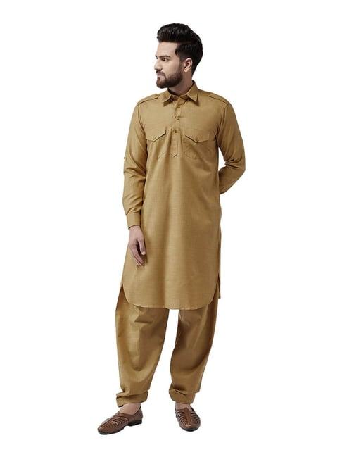 sojanya mustard regular fit kurta set