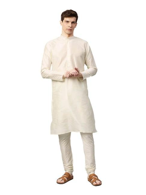 sojanya off white regular fit kurta set