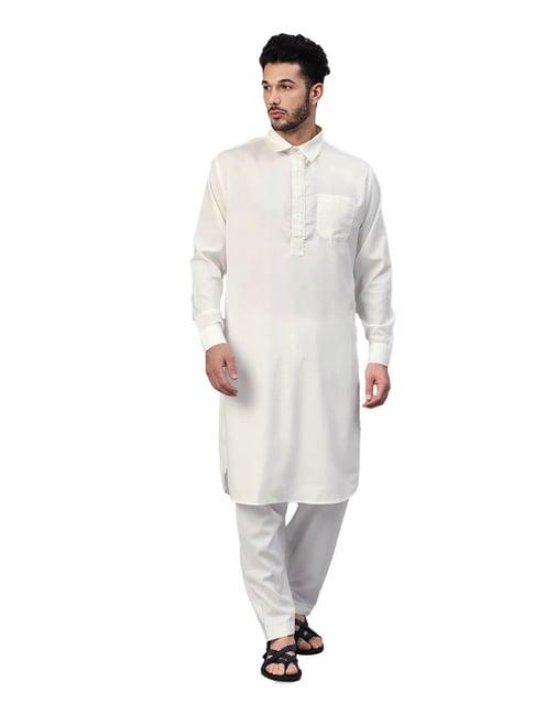 sojanya off white regular fit kurta set