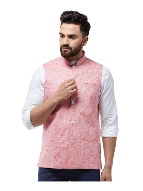 sojanya coral textured nehru jacket