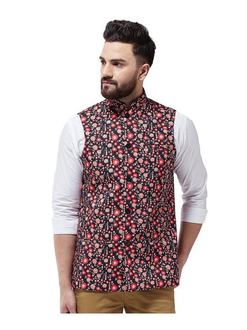 sojanya multicolor floral print nehru jacket