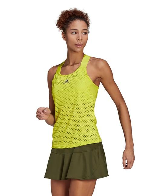 adidas yellow slim fit y-pb tank top