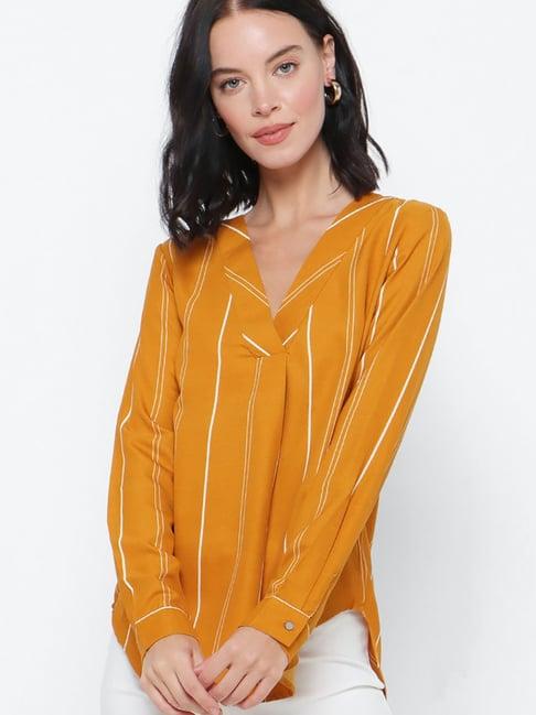 forever 21 mustard striped top