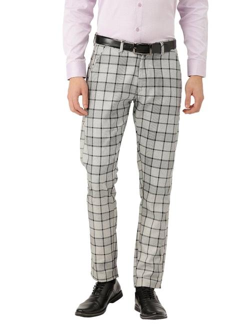 sojanya grey & black checks trousers