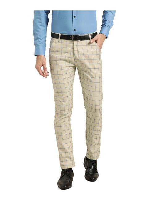 sojanya pista green & blue checks trousers