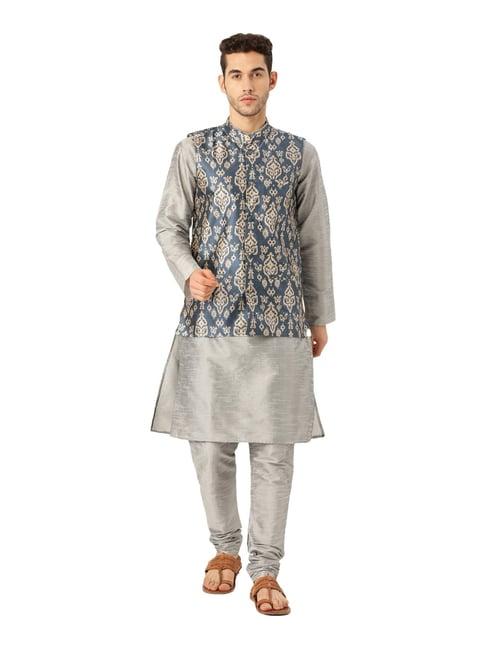 sojanya grey printed suit