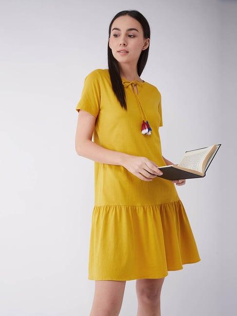 miss chase mustard cotton night dress