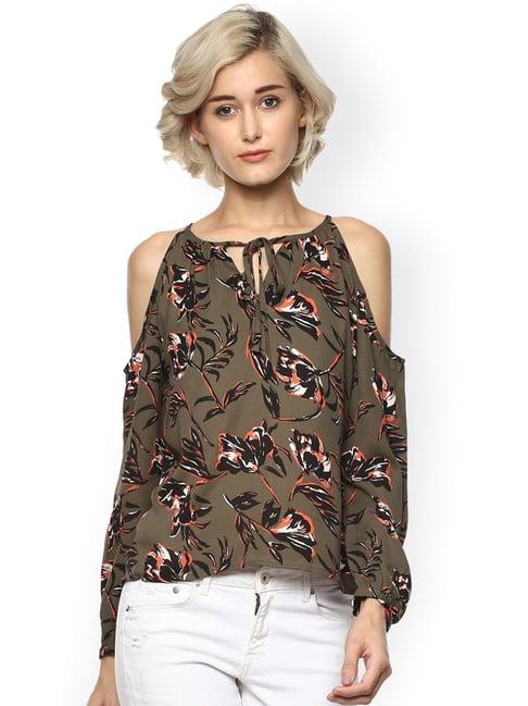 harpa green floral print top