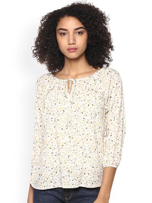 harpa cream floral print top