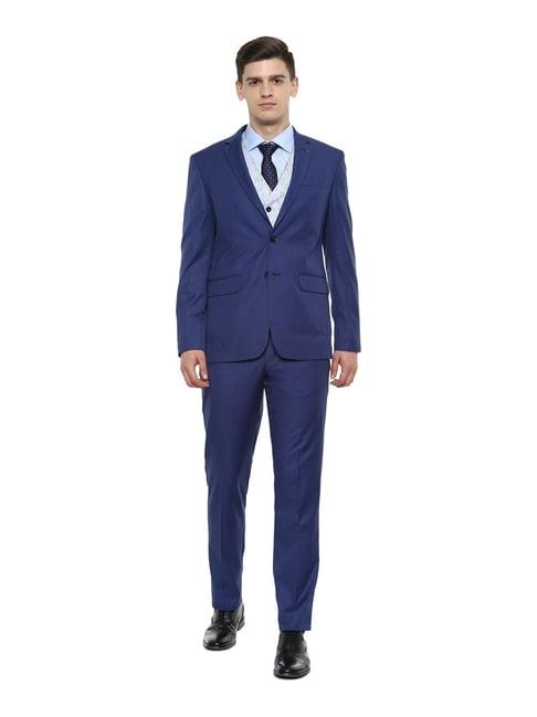 louis philippe blue 3-piece suit