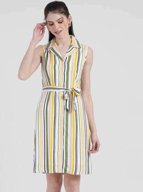 zink london multicolor striped dress