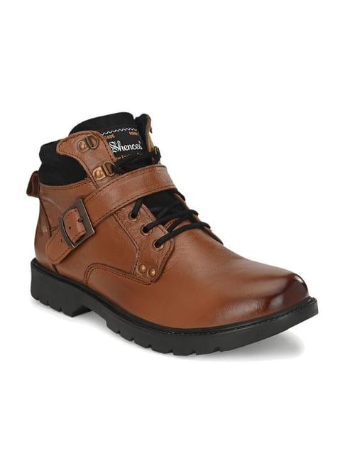 shences men's tan casual boots