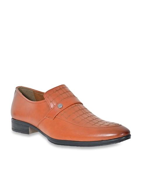 carlton london men's tan formal loafers