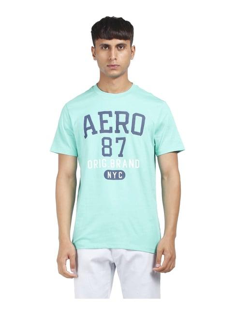 aeropostale turquoise graphic print t-shirt - flexi collection