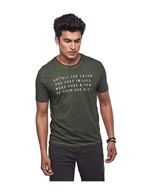 royal enfield olive path crew t-shirt