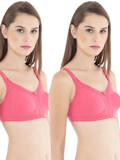 floret multicolor non wired non padded full coverage bra (pack of 2)