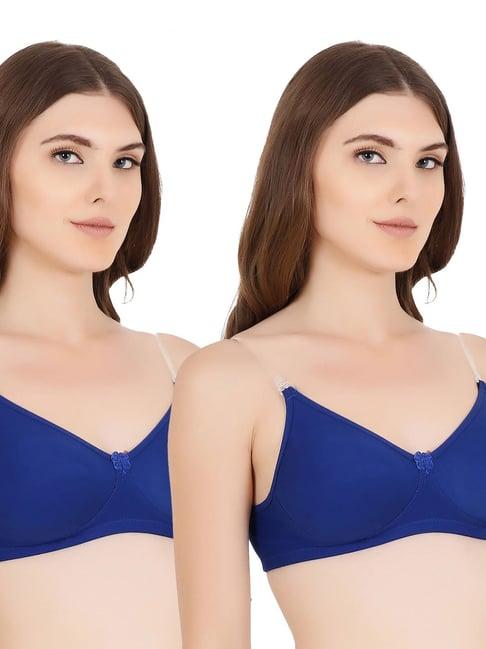 floret multicolor non wired non padded t-shirt bra (pack of 2)