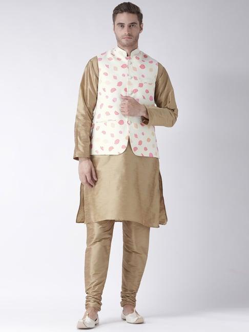 hang up beige regular fit kurta set