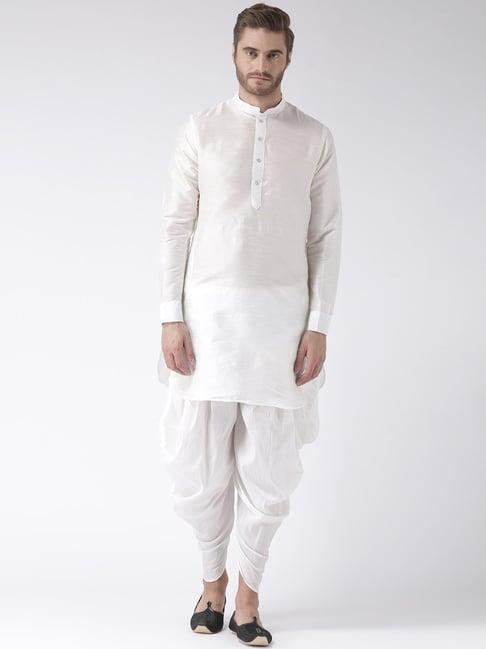 hang up white regular fit kurta set