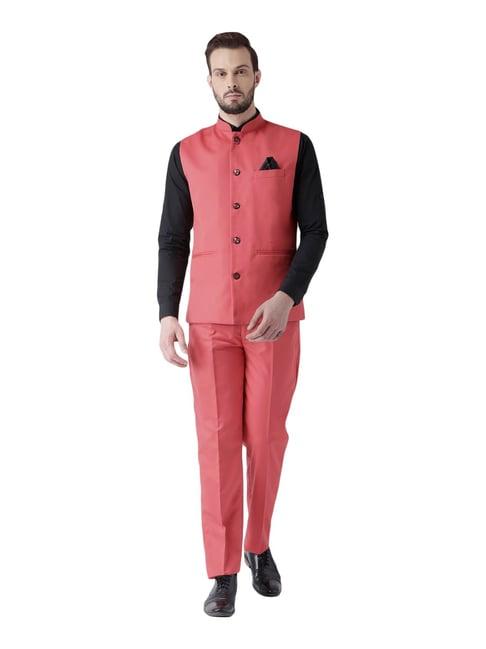 hang up pink regular fit two piece suit