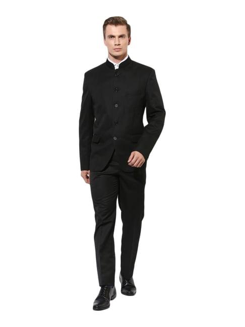 hang up black regular fit two piece suit