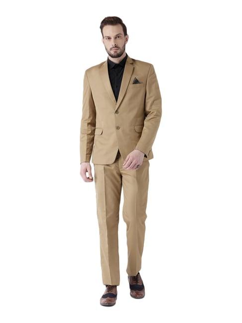 hang up khaki regular fit two piece suit