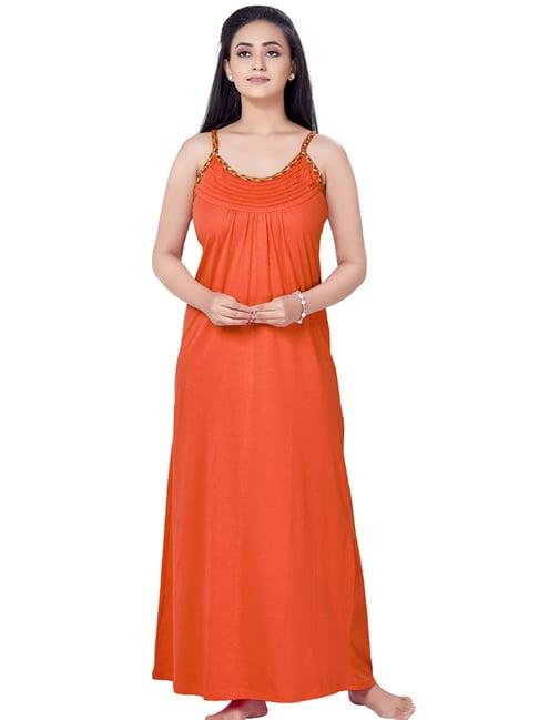 honeydew orange cotton nighty