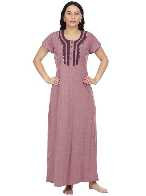 honeydew pink cotton nighty