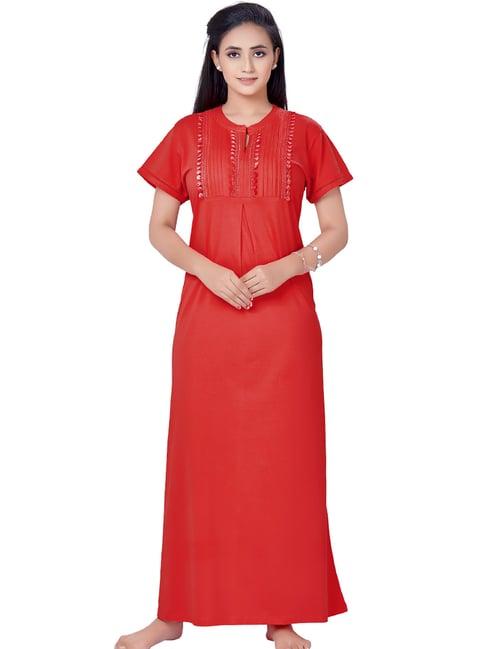 honeydew scarlet red lace nighty