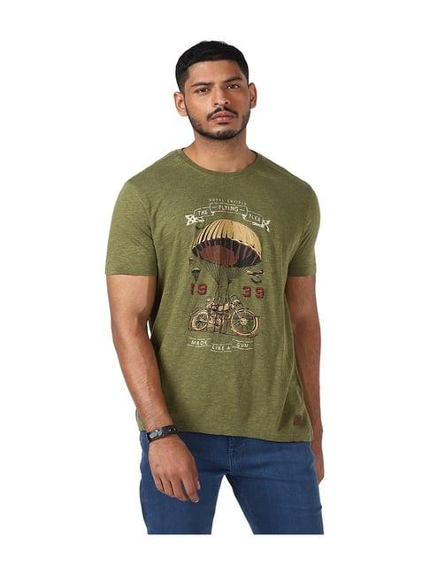 royal enfield olive the flying flea t-shirt