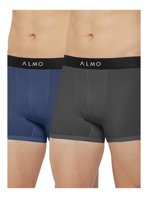 almo gray & blue trunks - pack of 2