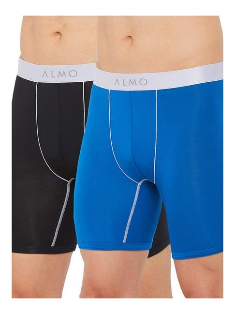 almo blue & black striped trunks - pack of 2