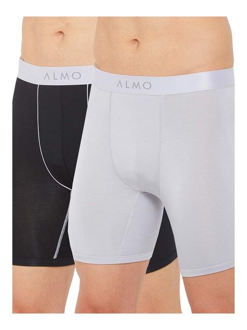 almo grey & black striped trunks - pack of 2