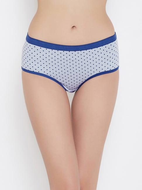 clovia light blue printed hipster panty