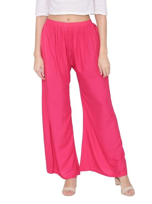 n-gal magenta flared fit palazzos