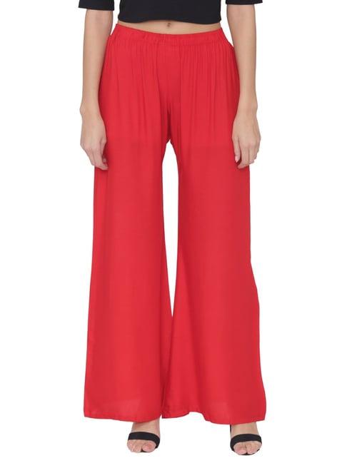 n-gal red flared fit palazzos