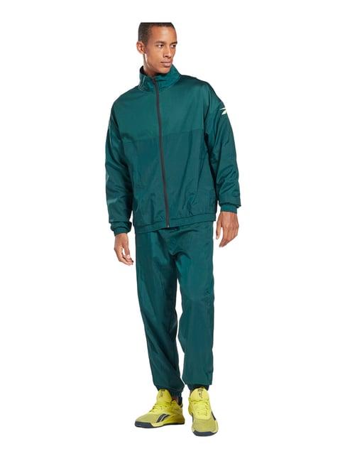 reebok teal green printed tracksuit