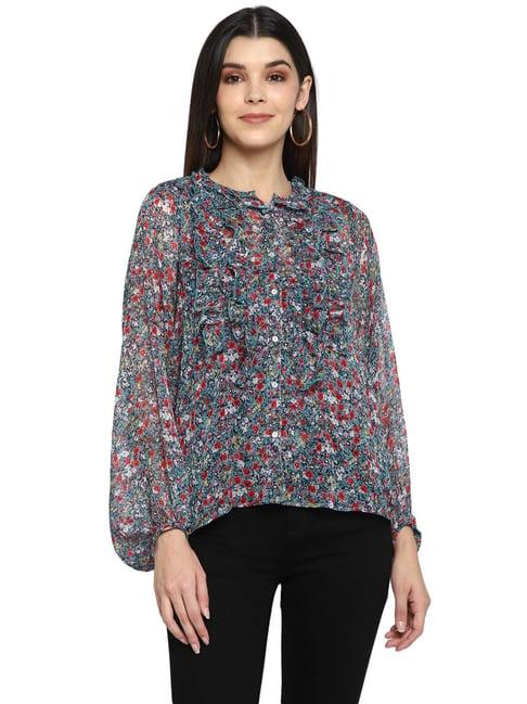 aditi wasan multicolor printed shirt