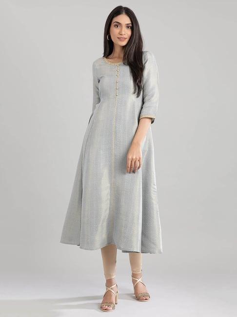 aurelia indigo fit & flare kurta