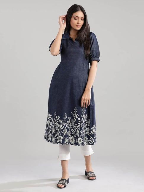 aurelia blue printed kurta