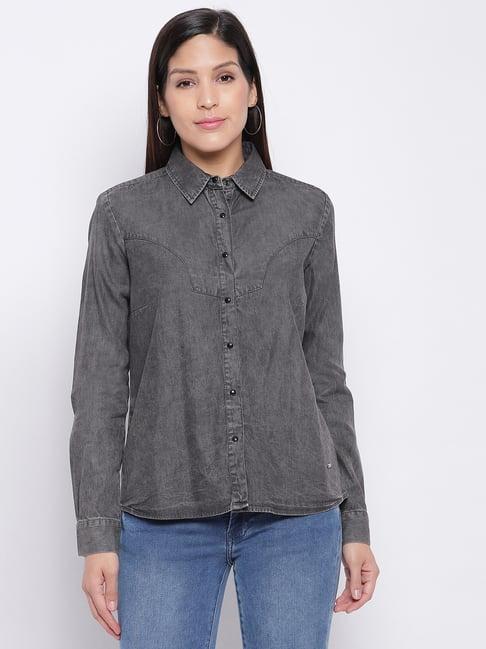 pepe jeans charcoal regular fit shirt