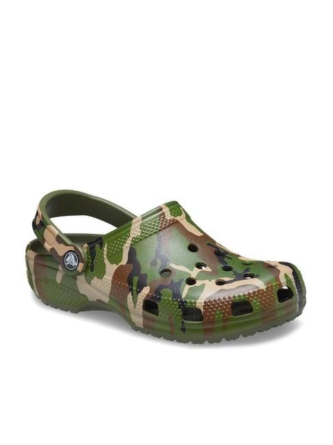 crocs unisex classic green back strap clogs