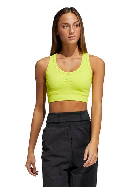 adidas lime green studio bra