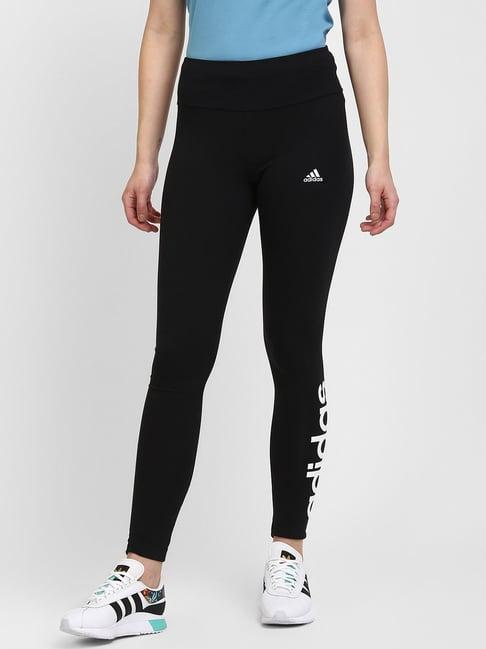 adidas black & white graphic print lin tights