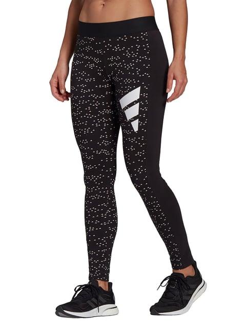 adidas black printed win tights