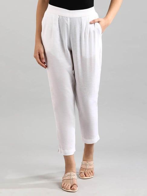 aurelia white regular fit palazzos