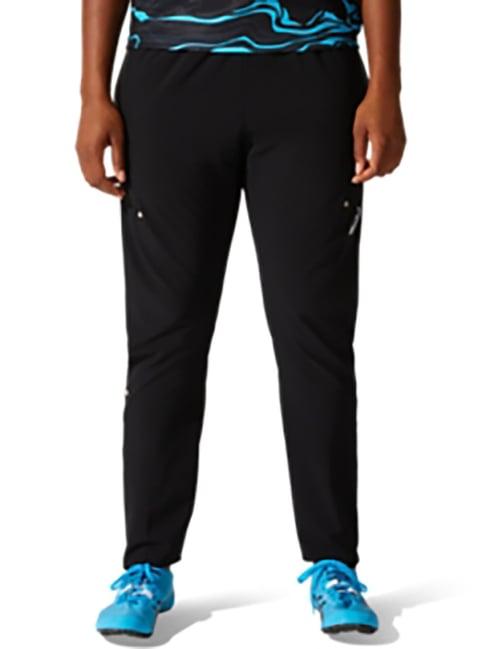 asics black regular fit trackpants