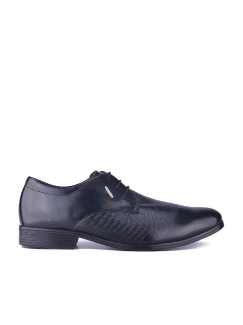 red chief men's black derby shoes