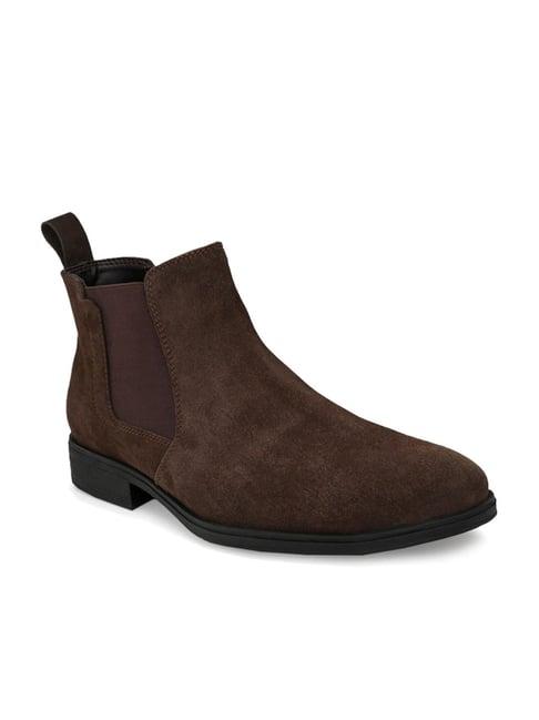 san frissco men's robust brown chelsea boots