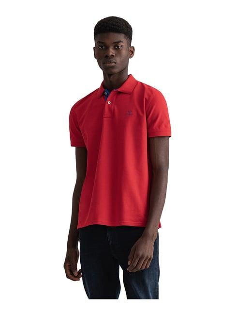 gant red polo t-shirt